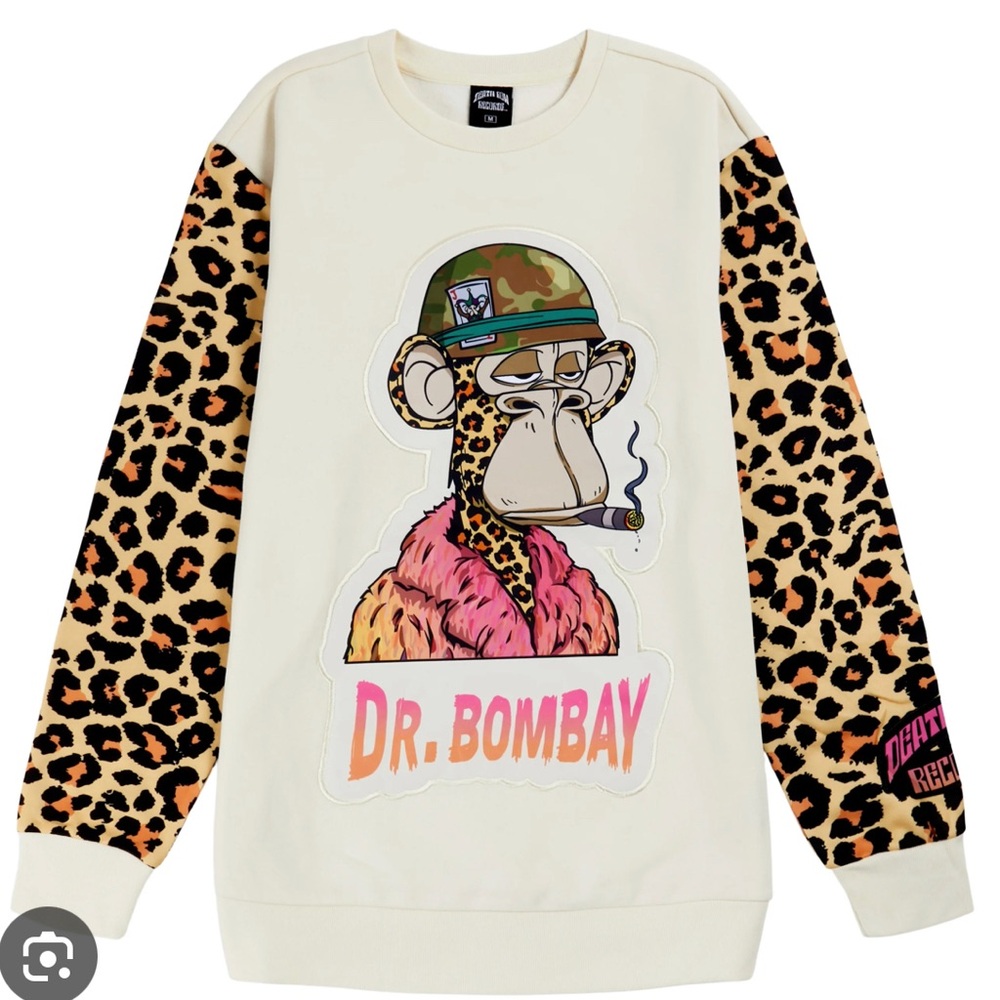 New never worn official Snoop Dogg DEATH ROW Dr Bombay LEOPARD sweatshirt